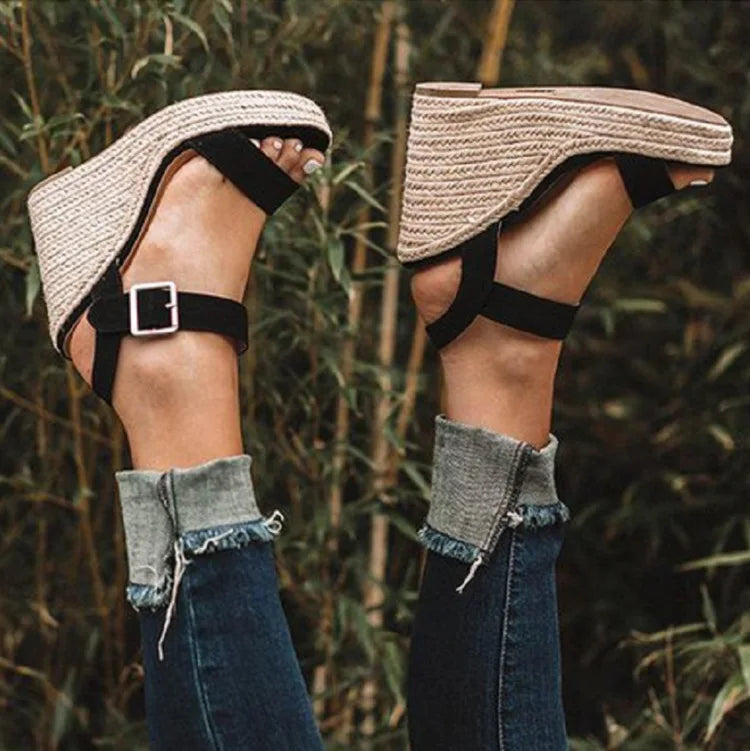 High Heels Women Leisure Wedge heel sandals 2026 New Summer Sandals Party Platform Wedges Heeled Fish mouth sandalias