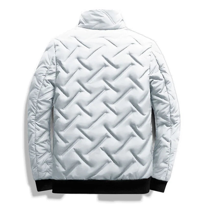 Men's Winter Coats Casual Solid StandCollar Lightweight Parkas Coat Men's Jacket Long Sleeve Windbreaker Padded Men Cold Jackets