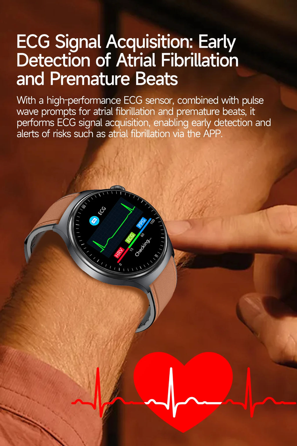 TK27 Men Smart Watch AMOLED ECG Health Monitoring Outdoors Flashlight Bluetooth Calling Sports Fitness Tracker Smartwatch