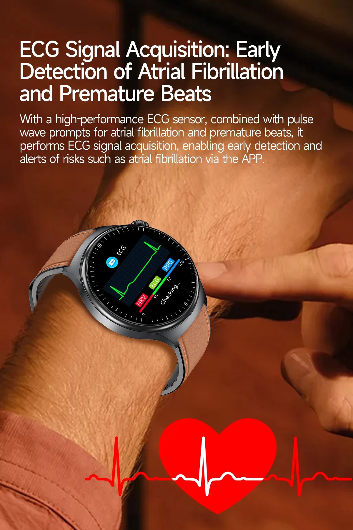 TK27 Men Smart Watch AMOLED ECG Health Monitoring Outdoors Flashlight Bluetooth Calling Sports Fitness Tracker Smartwatch