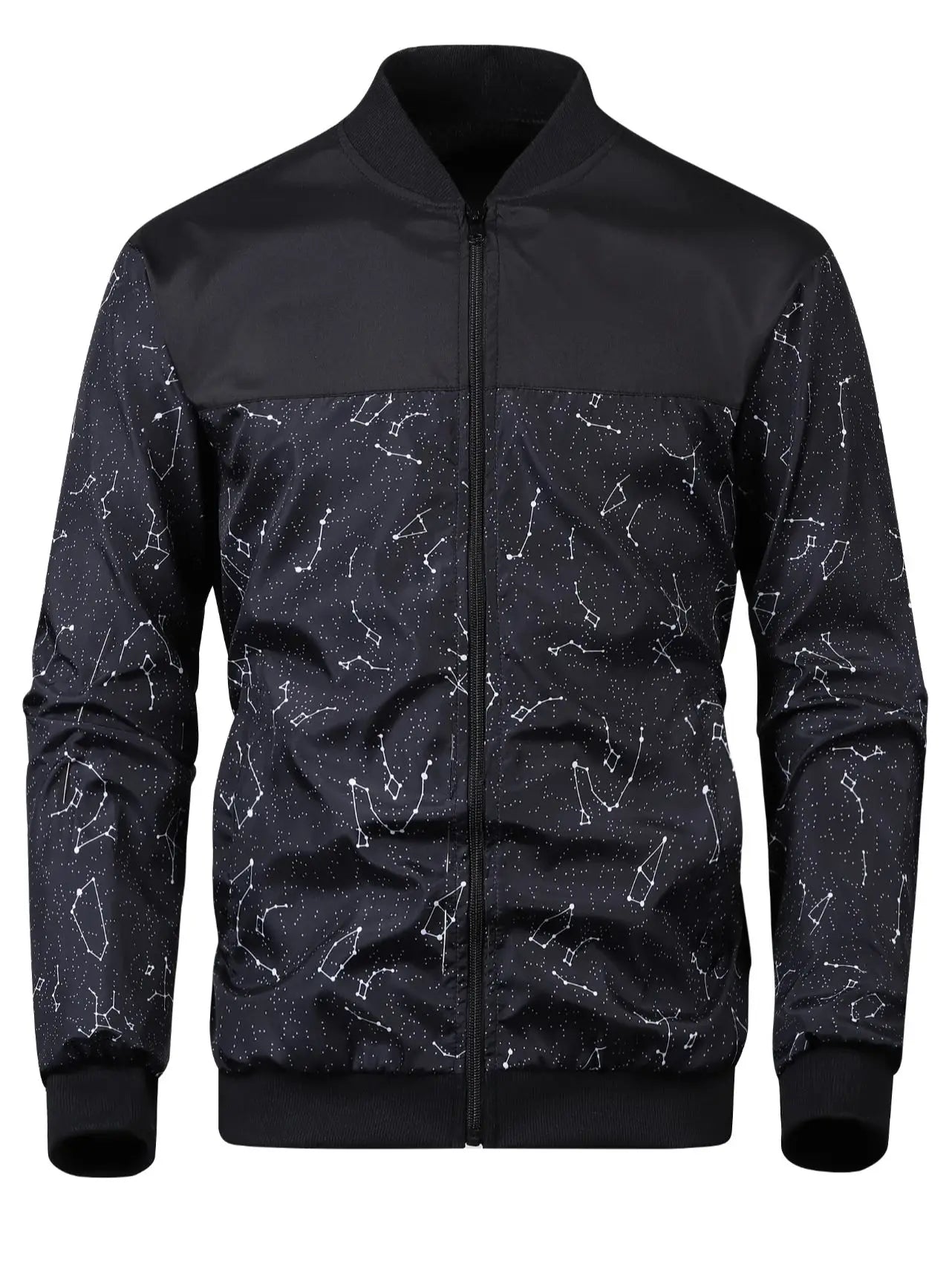2025 Spring and Autumn New Baseball Collar Short Loose Solid Color Jacket Men's Business Casual Thin Coat Trend