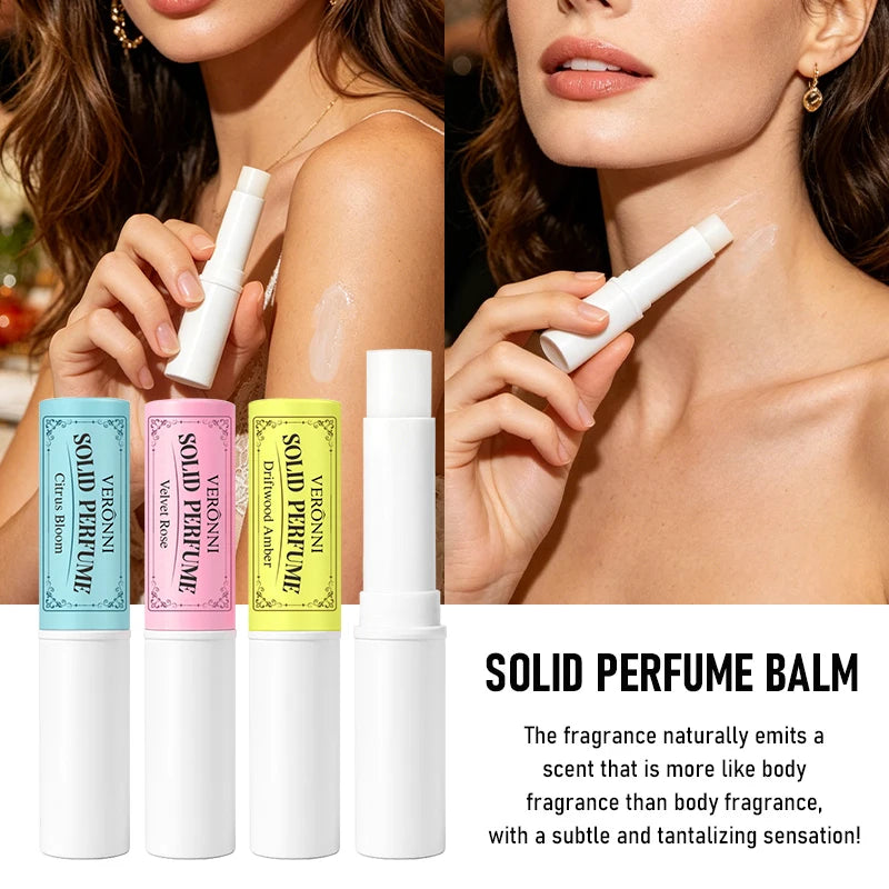 3Pcs/Box Solid Woman Body Pheromone Perfume Solid Balm Long Lasting Fragranc Light Fragranc Portable Solid Perfume Balm