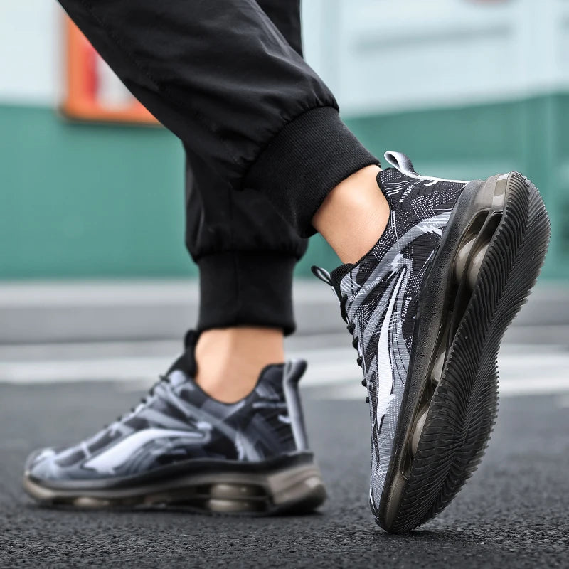 Men's Fashion Basketball Shoes Air Cushions Running Shoes for Men Comfortable Non-Slip Breathable Shock-Absorbing Sports Shoes