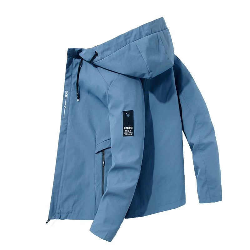 Men's autumn and winter jackets men's thin jackets women's waterproof windbreakers outdoor fishing four seasons hiking clothes t
