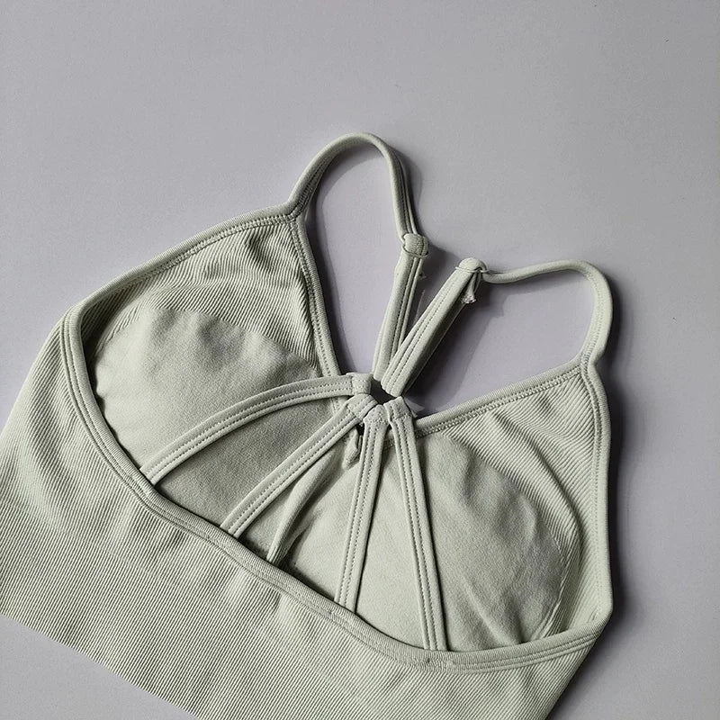Seamless Yoga Set Padded Push Up Bra High Waist Butt Lift Leggings Breathable Gym Workout Suit