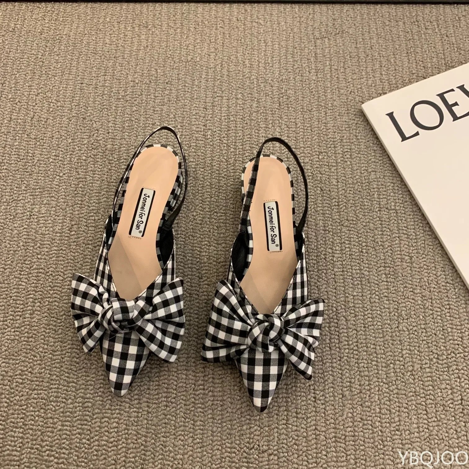 Bow Sandals Women 2026 Summer Pointed Low Heel Sandals Women Fashion Baotou Thin Strap Sandals High Heels Sandalias De Mujer