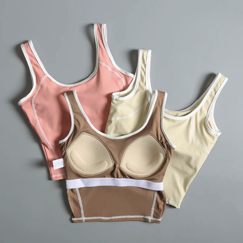 Sports underwear for women in summer beautiful back yoga suit vest shockproof wear outside running professional training