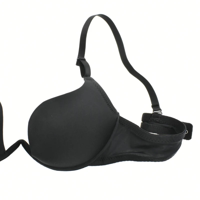 Japanese Deep V Push Up Sexy Bra Underwire Underwear Women Soutien Gorge Thin Half Cup Solid Color Lingerie Beautiful Back