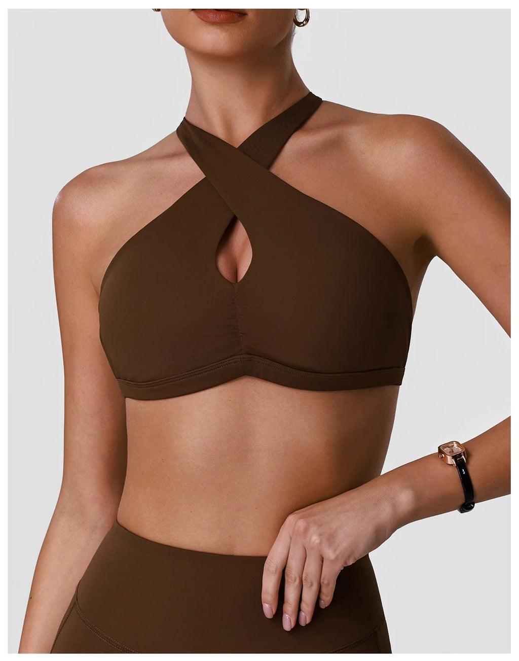 sm2631 High Strength Shockproof Sports Bra Sexy Halter Beautiful Back Quick Dry Women Running Fitness Yoga Bra With Chest Pad