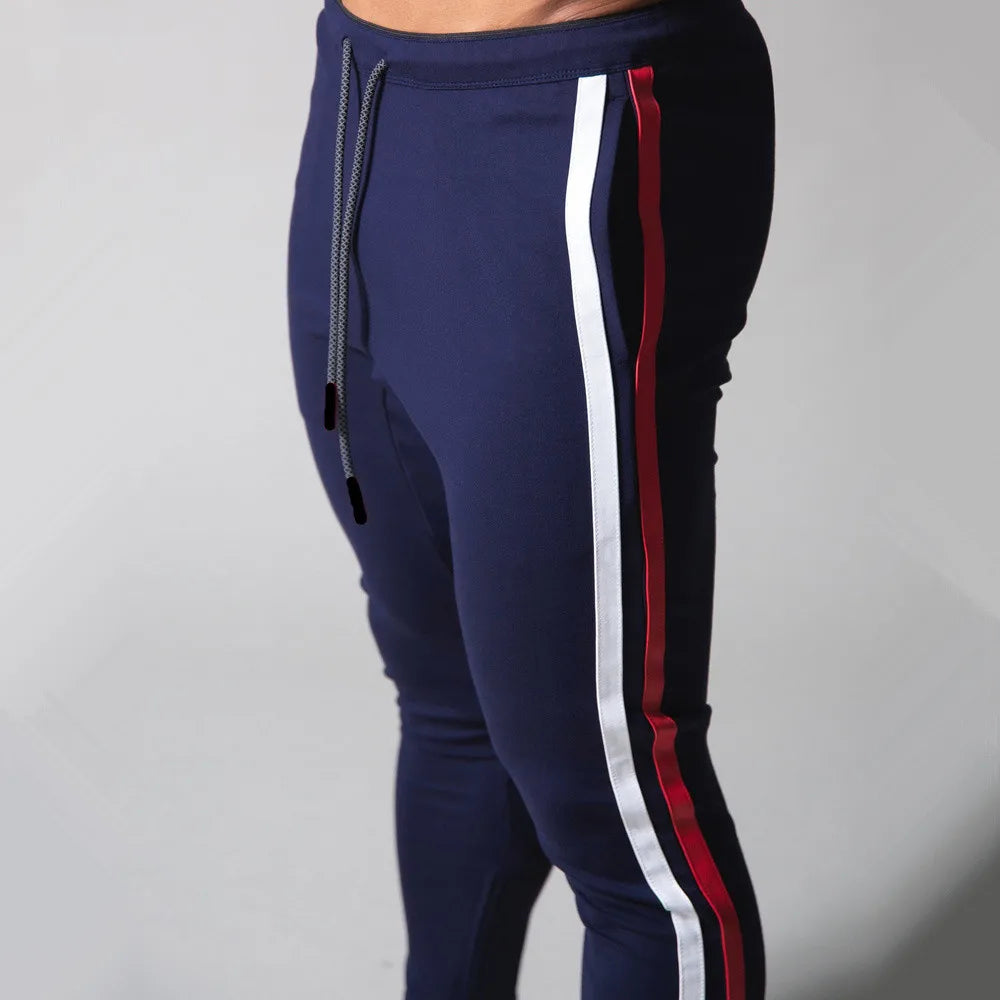 Black Joggers Sweatpants Men Casual Pants Gym Fitness Workout Sportswear Trousers Autumn Male Crossfit Running Sport Trackpants