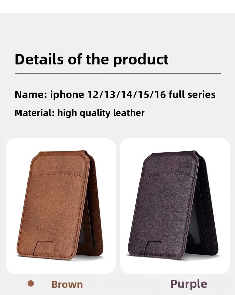 Luxury Strong Magnetic Leather Vertical Card Solt Credit ID Mobile Phone Back Pocket Wallet Case Phone Stand Shockproof Cover