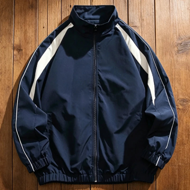 Hip Hop Varsity Jackets Men High Street Patchwork Color Black Windbreaker Coats Women Spring Autumn Thin Fashion College Jackets