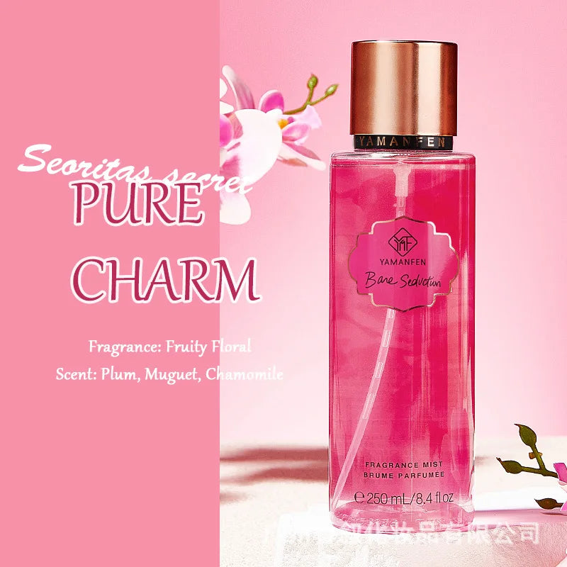 Body Spray Women's  Fragrance Floral and Fruit Tone Lasting Fragrance Thailand's 250ml