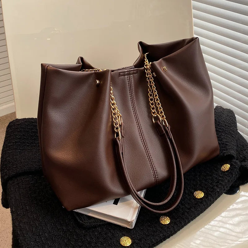 Fashion Leisure Chain Large Capacity Tote Bags for Women Shoulder Bag Shopping Bags Designer Bag Class Bags for Girl Сумка 가방