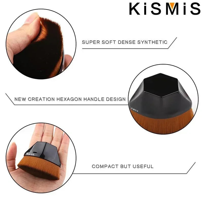 Flat Top High Density Kabuki Makeup Brush for Flawless Powder Liquid Cream Application Smooth Blending