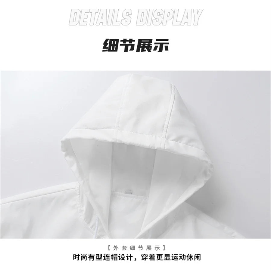 2026 Casual Joggers Patchwork Men Tracksuit Spring Autumn Hooded Zipper Jackets and Sweatpants 2 Pieces Suits Male Sportswear