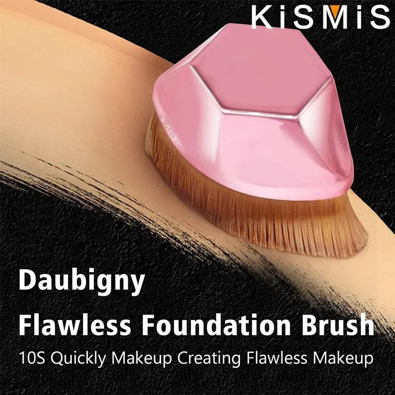 Flat Top High Density Kabuki Makeup Brush for Flawless Powder Liquid Cream Application Smooth Blending