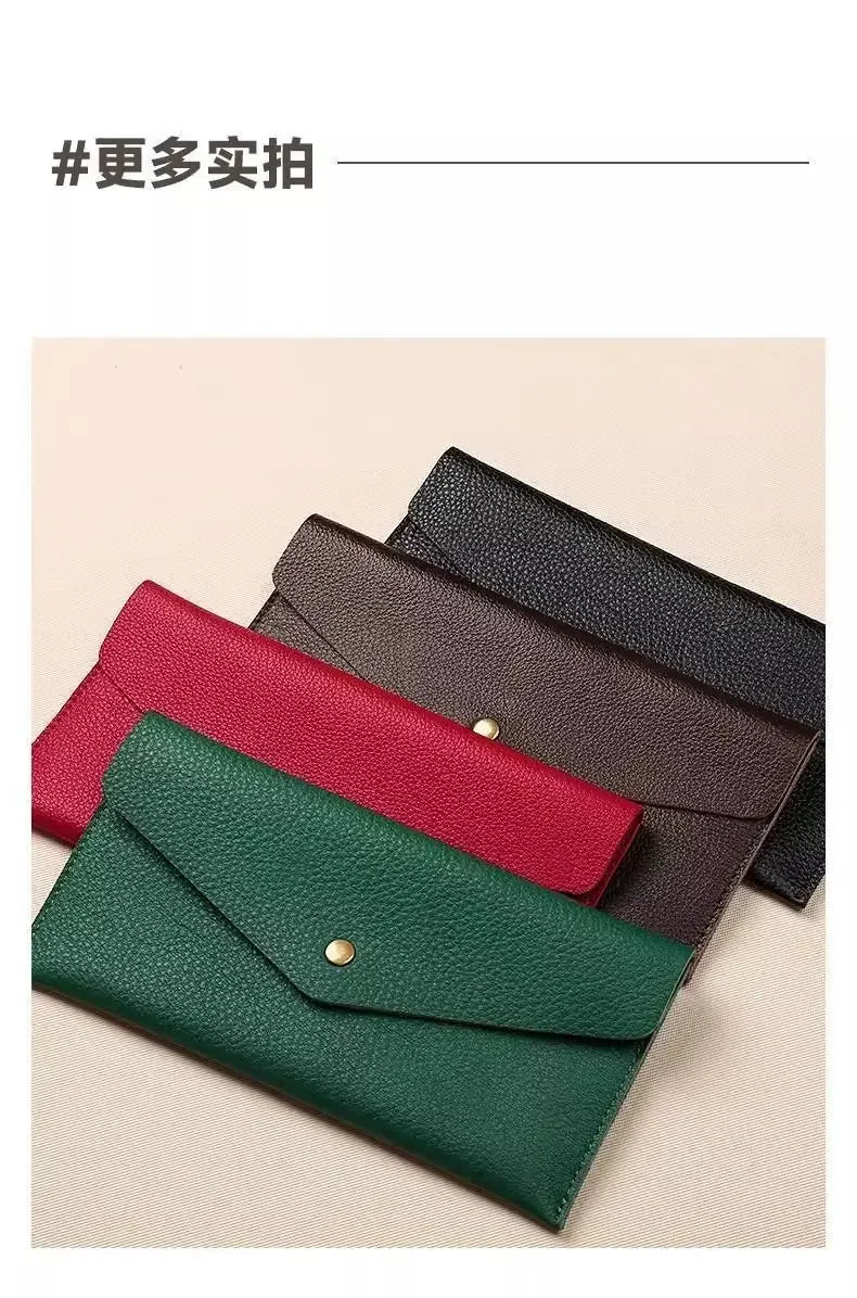 Portable Women's Long Wallet with Hand Strap Phone Organizer & Multi-Card Holder Large Capacity Cash Storage Bag