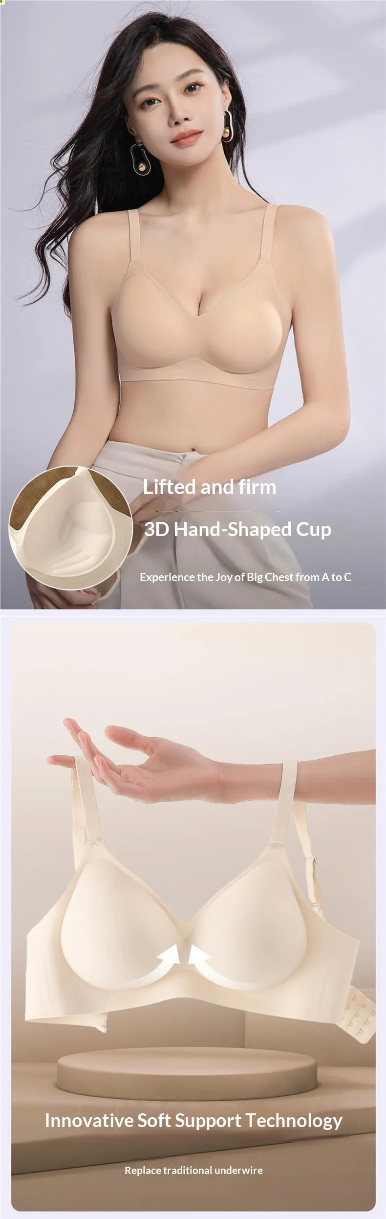 Women's Bras: Gel-Padded, Small-Bust, Push-Up, Lifts and Enhances, Seamless, Wire-Free, Uplift, Palm-Cup, Comfortable