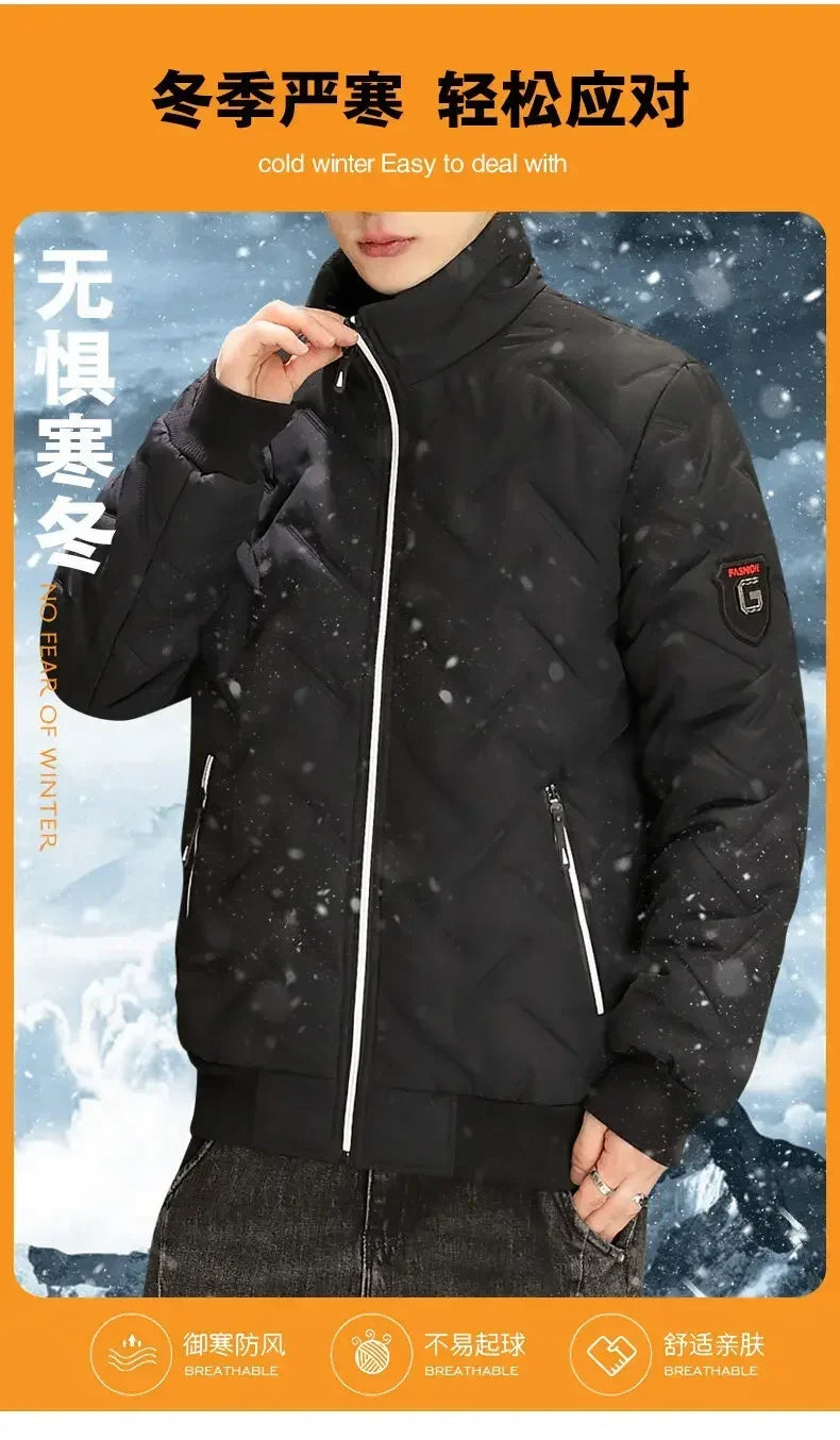 New 2024 Autumn Winter Jacket Men Cotton Padded Jacket Korean Streetwear Casual Jacket Men Fashion Clothing Male Warm Coats 5XL