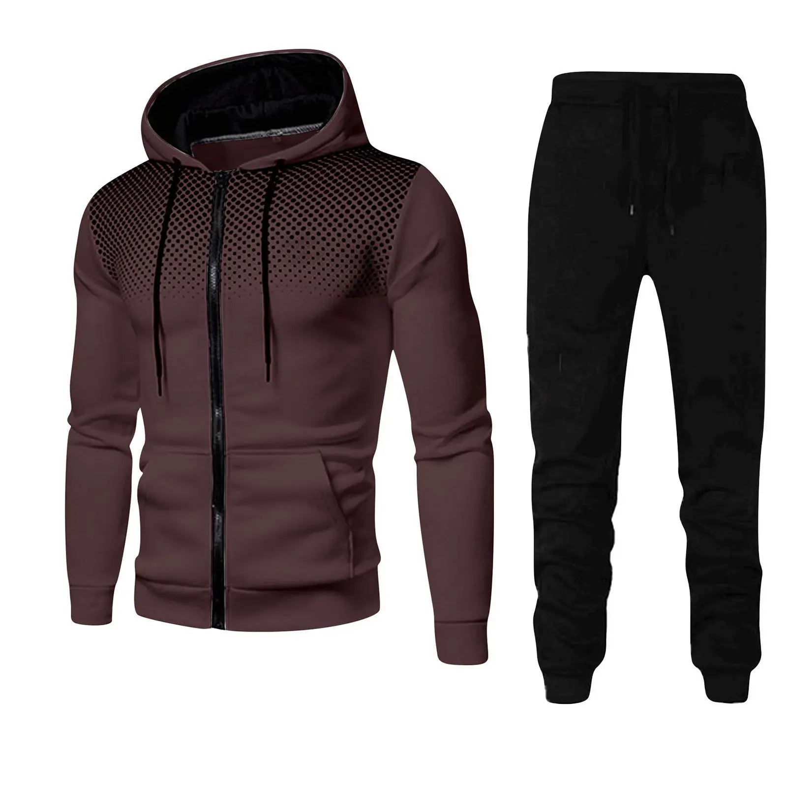 2025 Popular two-piece men's sportswear jogging suit sportswear hooded sweatshirt zipper sweatshirt autumn and winter clothing