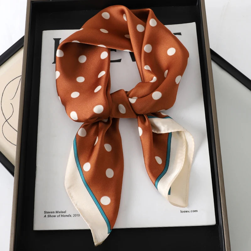 New Satin Shawl Design Wild leopard Print Silk Square Women neck scarves Wrap Headkerchief Beach Hair Band women's bandana