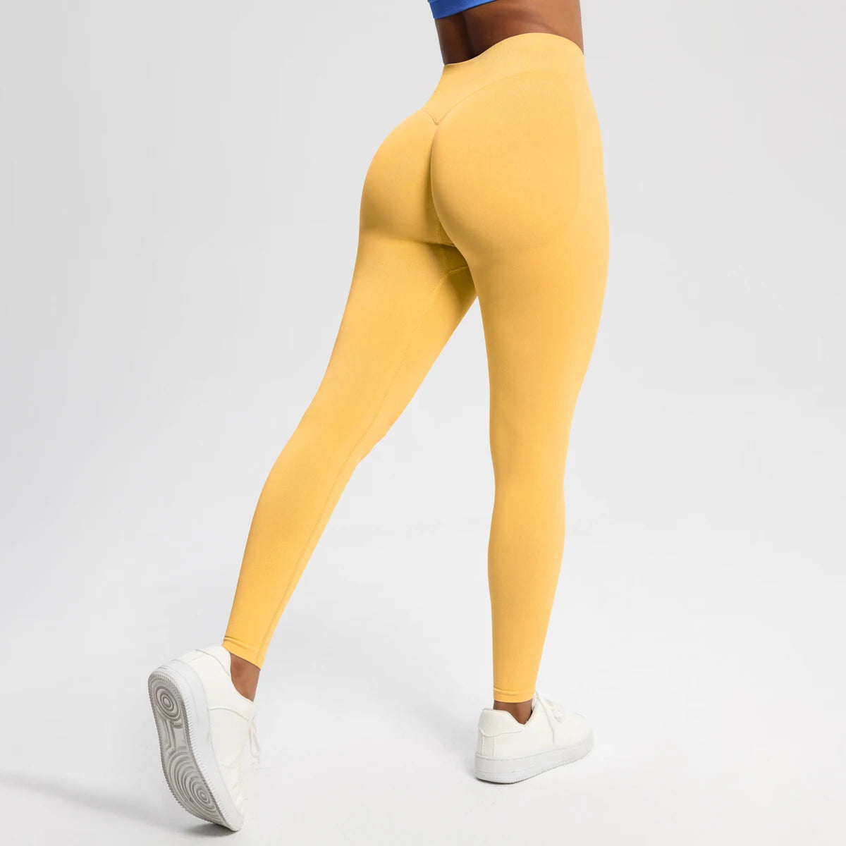 Women's Solid High Waist Sports Leggings, HighStretch Seamless Yoga Leggings, LadiesSportswear for Indoor Outdoor Wear