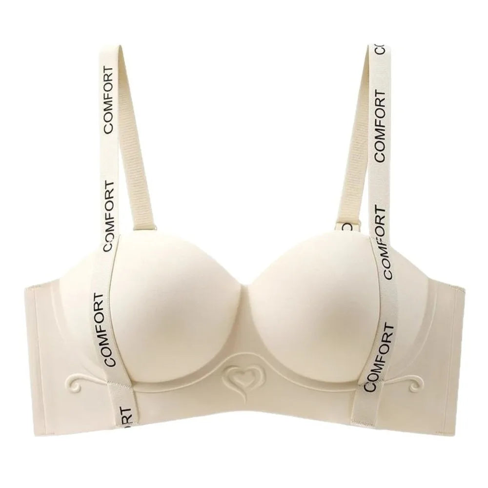 Small Chest Display Letter Shoulder Strap Bra Large Gathering Adjustable Straps Seamless Underwear Medium Thick No Steel Ring