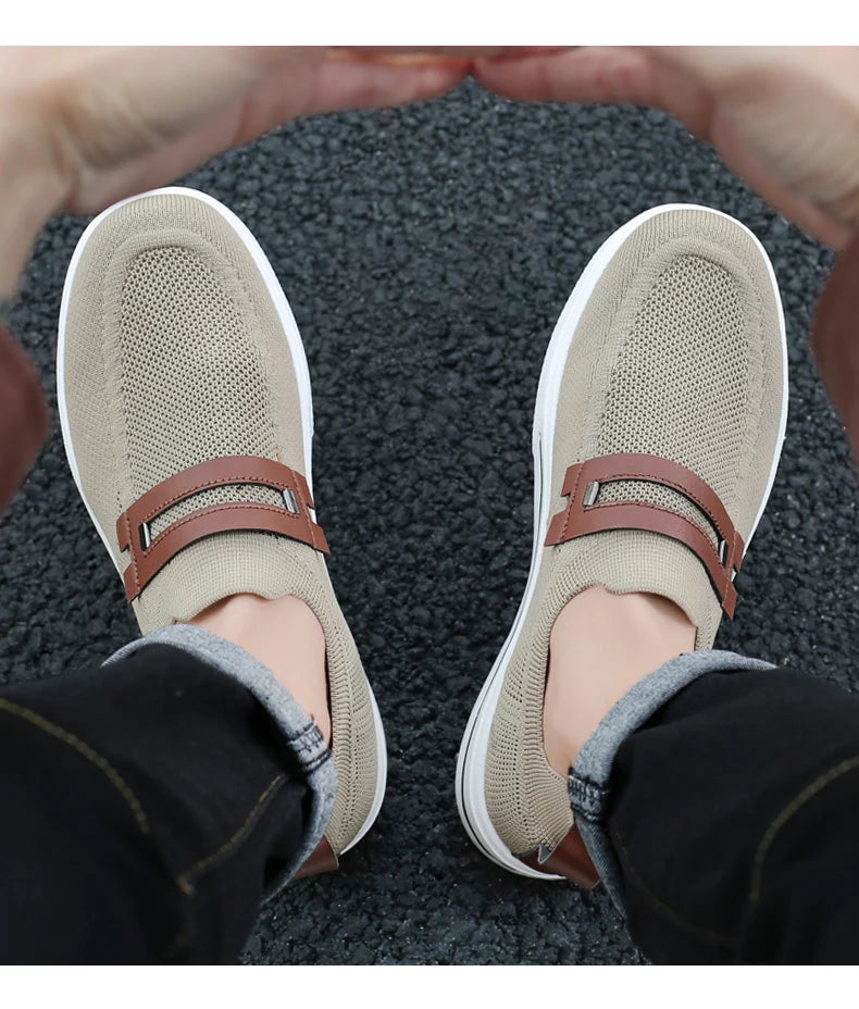 New Fashion Men Casual Shoes Lightweight Breathable Outdoor Walking Sports Shoes Driving Shoes Men Flat Canvas Shoes Large Size