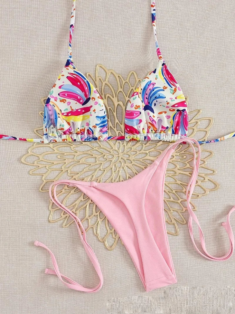 Bikini Set Print Swimsuit Beach Sexy Ladies Swimwear Seaside Vacation Bathing Suit Women Biquine Brasileiro Купальник Женский