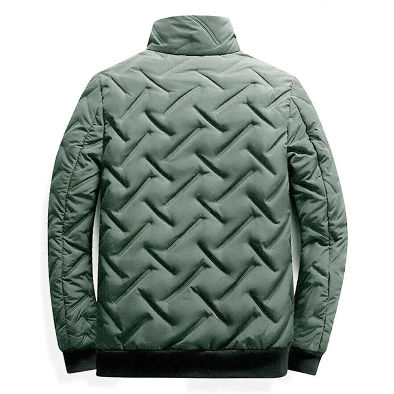 Men's Winter Coats Casual Solid StandCollar Lightweight Parkas Coat Men's Jacket Long Sleeve Windbreaker Padded Men Cold Jackets
