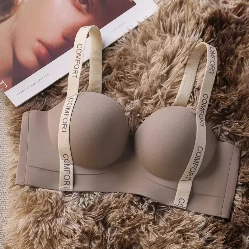 Push Up Bra for Small Breasts Seamless Lift Adjustable Bralette Anti Sag Ringless Design Back Beauty Enhancer 24H Comfort