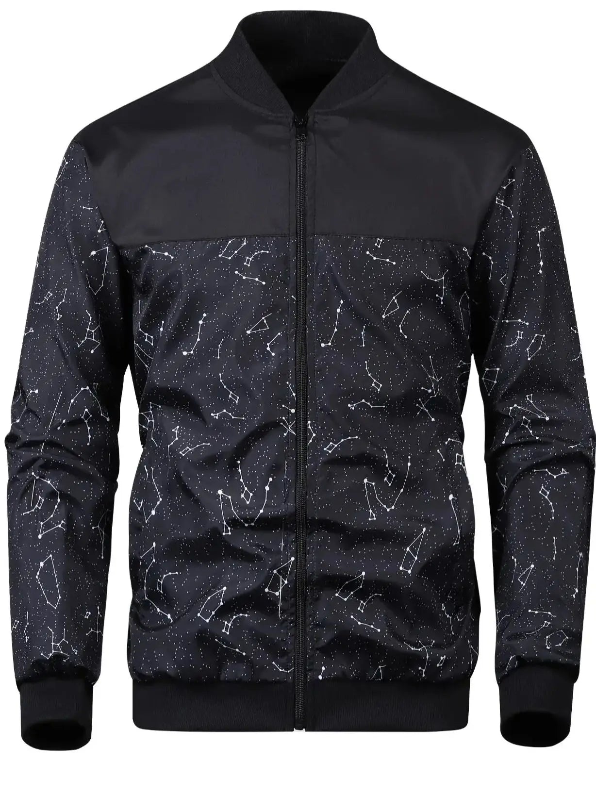 2025 Spring and Autumn New Baseball Collar Short Loose Solid Color Jacket Men's Business Casual Thin Coat Trend