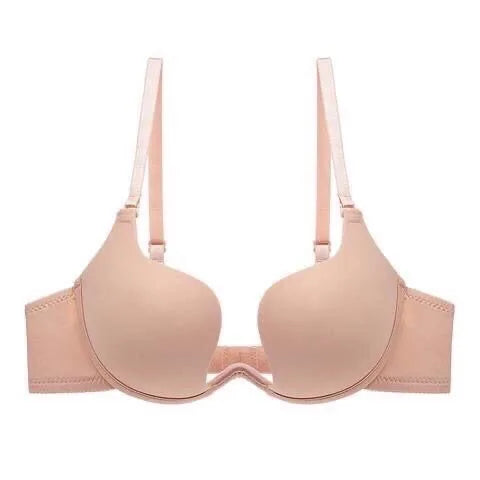 Sexy Women Lingerie U Backless Bras Underwear Deep U Low Cut Push Up Bra Intimates Female Breathable Bralette