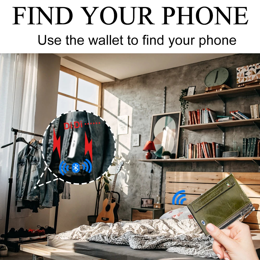 Smart Wallet For Women levis gps Tracking Air Tags for Women Christmas Gift portafoglio gps billetera inteligente concierre
