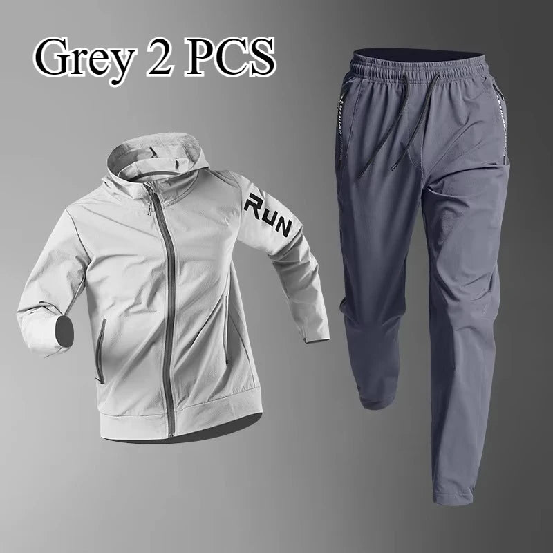 Quick Dry Fitness Suits Quick-Dry Loose Fit Outdoor Training Jacket Morning Runs Spring Men's Sportswear Workout Clothing