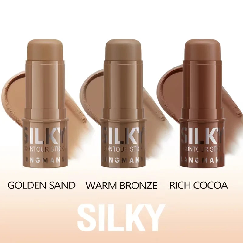Tri-Color Multi-Functional Face Brightening Contour Stick Contouring &Brightening Skin-Perfecting Stick Waterproof Concealer Pen