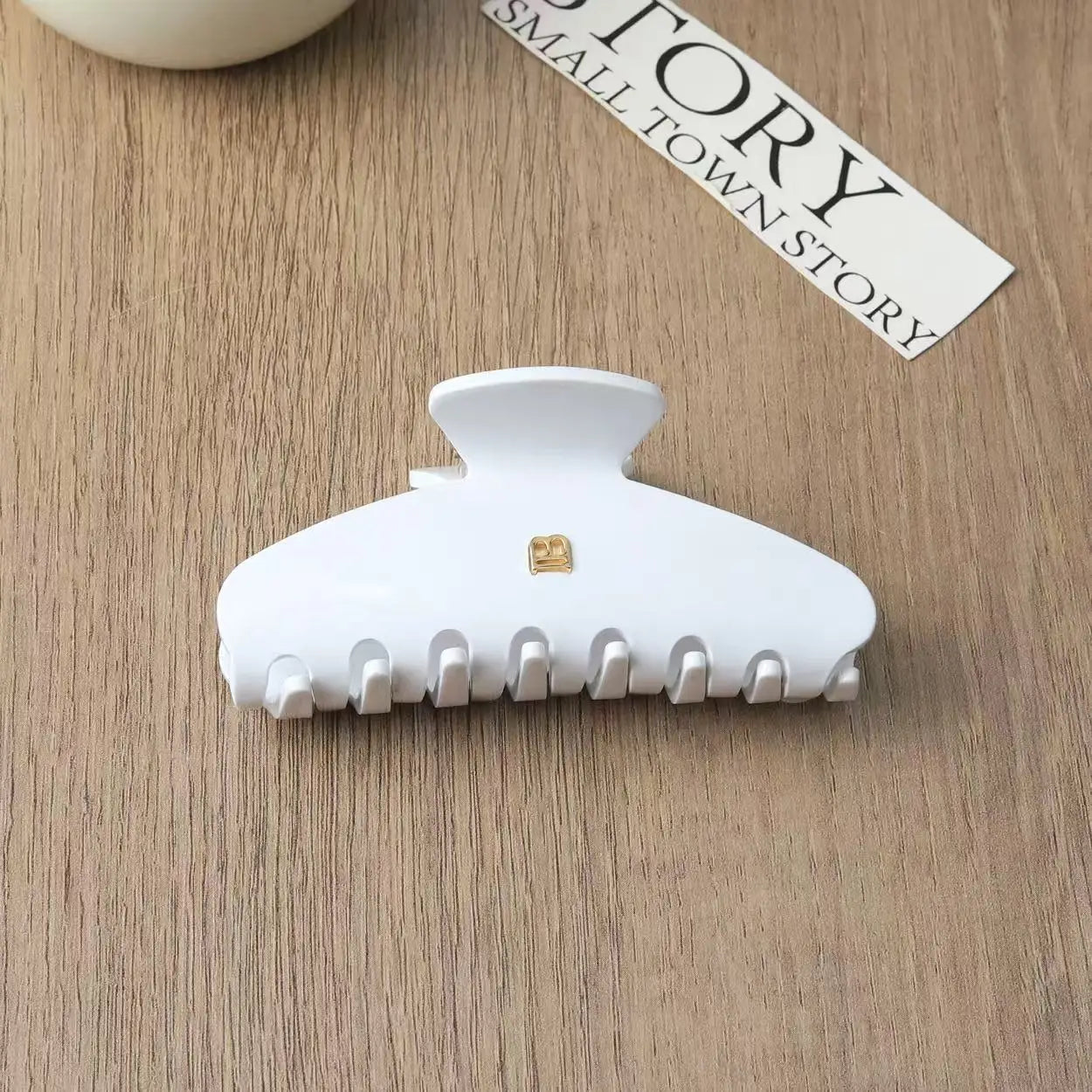 Korean Version of Letter B Hairpin Acetic Acid Arc Grab Clip Girl High Ponytail Premium Hair Accessories Crab Hair Claws