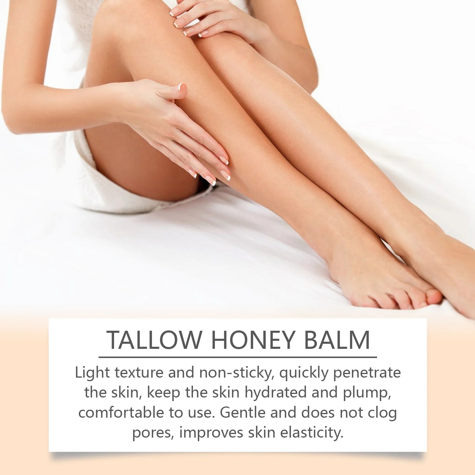 Hotfashionitems Tallow Honey Cream jar showing hydrating skin moisturizer with a smooth cream texture and natural honey infusion.