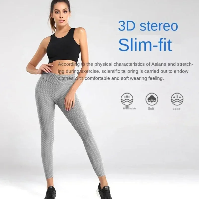 Women's Compression Leggings High Waisted Yoga Pants for Running Fitness Workout Non Slip Tummy Control Athletic Pants with