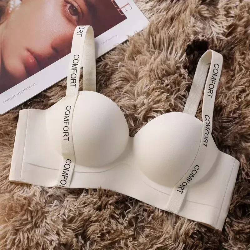 Push Up Bra for Small Breasts Seamless Lift Adjustable Bralette Anti Sag Ringless Design Back Beauty Enhancer 24H Comfort