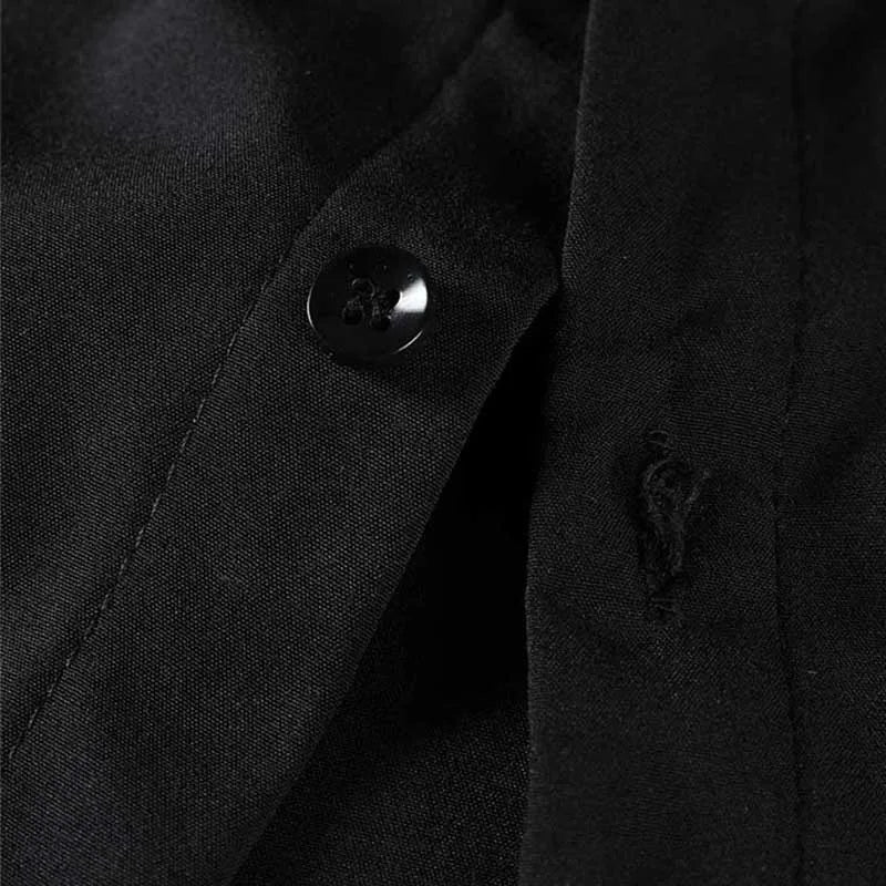 2025 New Men's Business Casual Solid Color Short Sleeved Shirt for Summer Fashion No Ironing Comfortable and Versatile Top