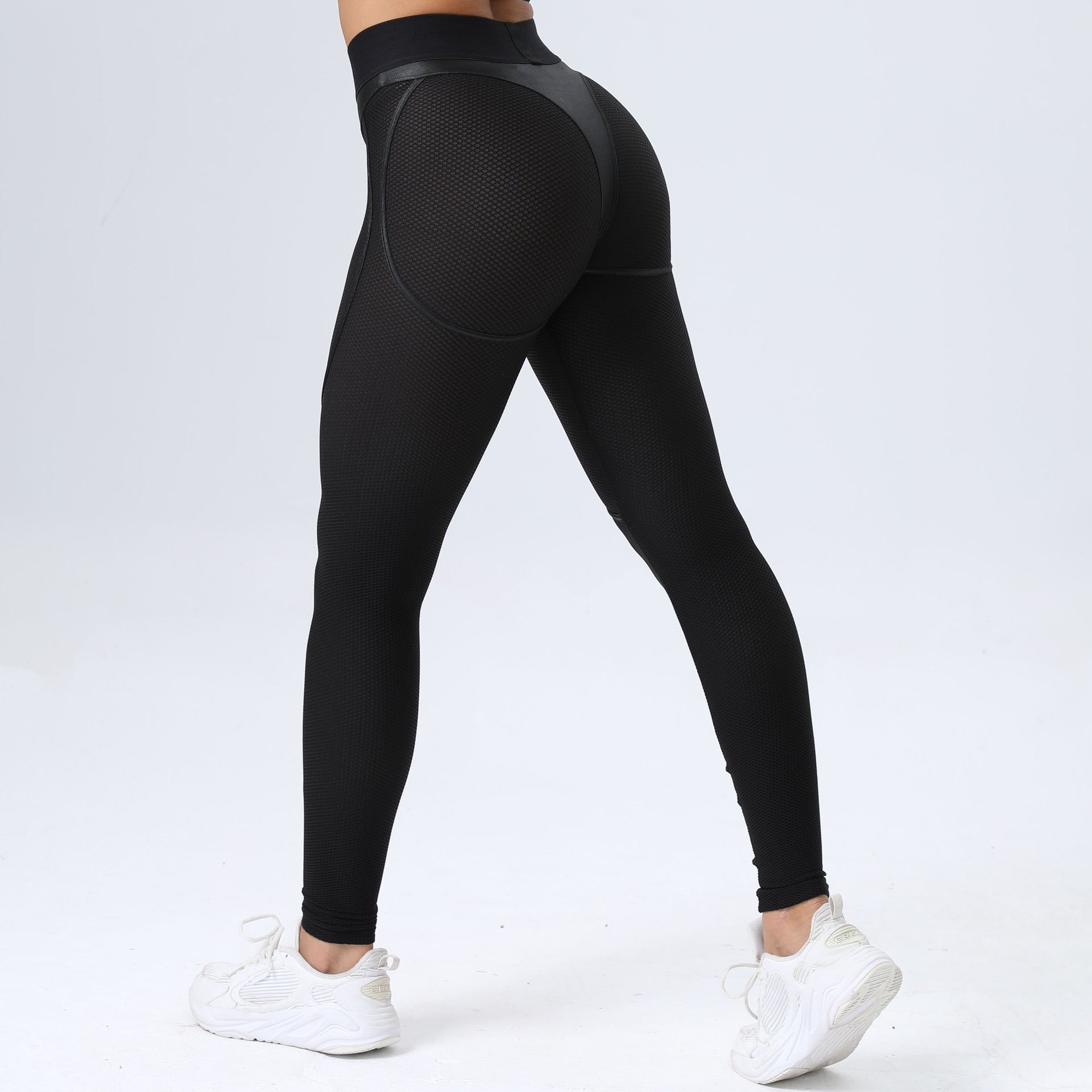 Leggins Woman Gym Push Up Sexy Woman Clothing Mesh Transparent Thong Female Legging Yoga Workout Women Pants High Waist Tights