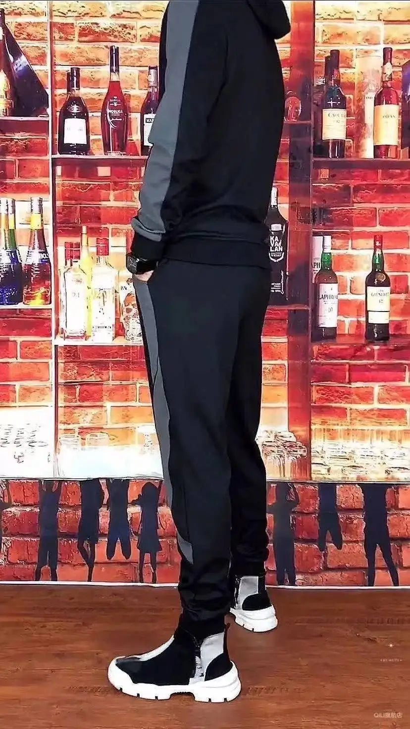 Sports Suit Men's Spring and Autumn Loose Large Size Casual Running Trend Suit
