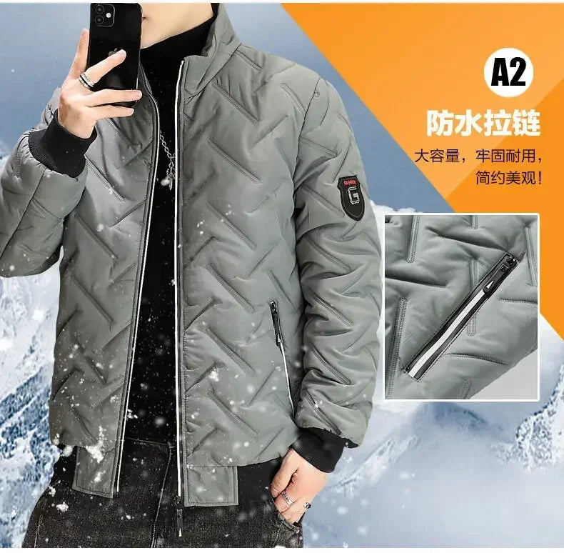 New 2024 Autumn Winter Jacket Men Cotton Padded Jacket Korean Streetwear Casual Jacket Men Fashion Clothing Male Warm Coats 5XL