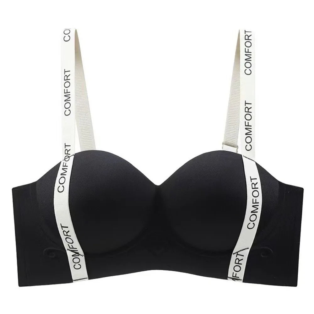 Small Chest Display Letter Shoulder Strap Bra Large Gathering Adjustable Straps Seamless Underwear Medium Thick No Steel Ring