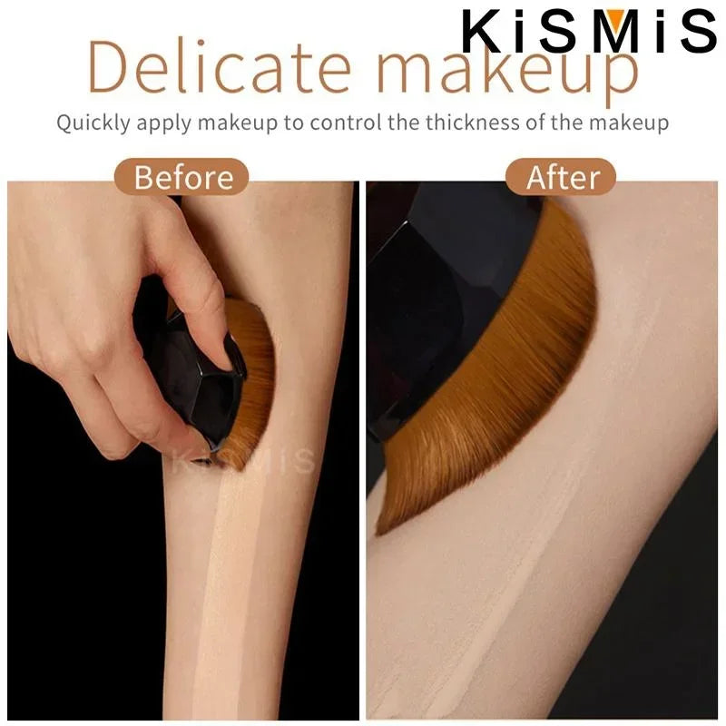 Flat Top High Density Kabuki Makeup Brush for Flawless Powder Liquid Cream Application Smooth Blending