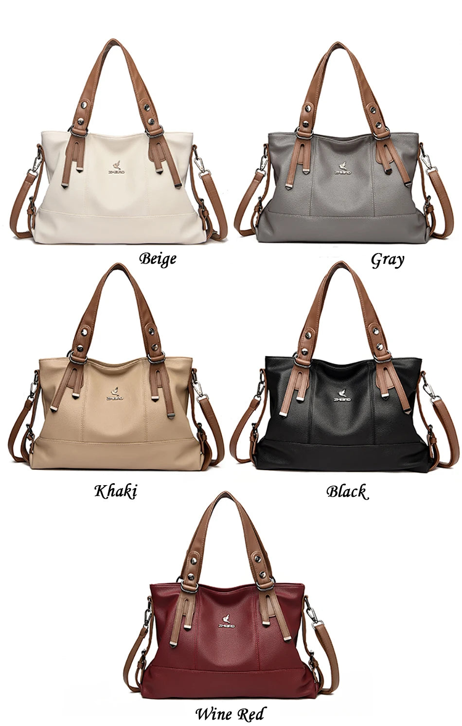 Genuine Brand Luxury Designer Leather Women Handbags High Quality Shoulder Bag Large Capacity Crossbody Bags for Women Tote Bag