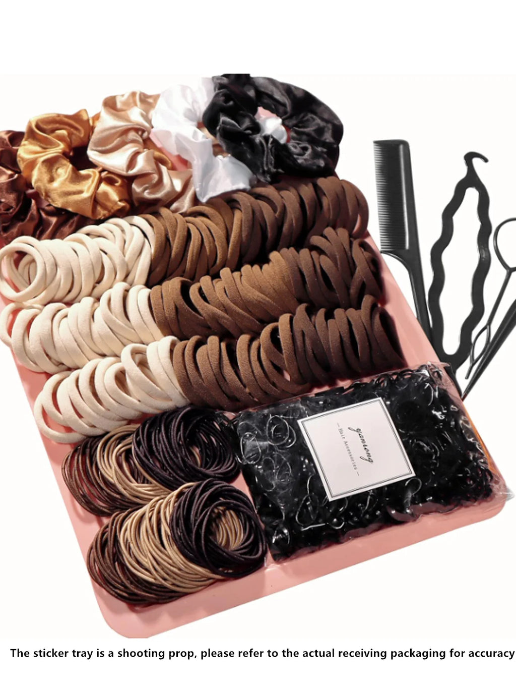 Hair Accessories for Woman Set Seamless Fashionable Brown Ponytail Holders Variety Hair Scrunchies HairBands Scrunchy Hair Ties