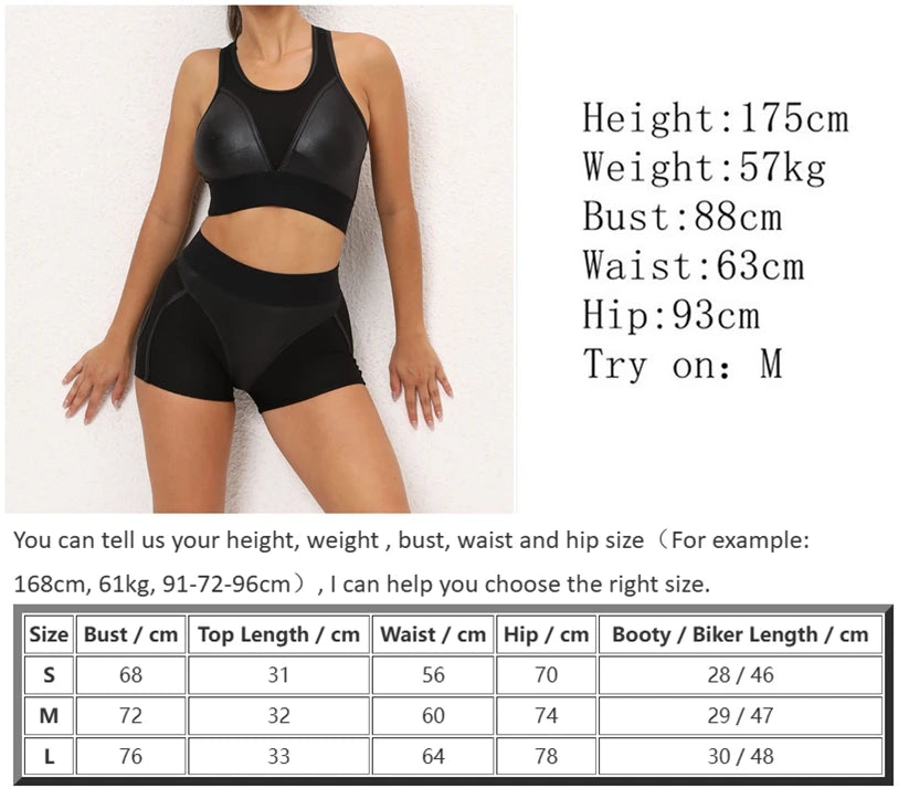 Mesh Sports Suit for Fitness Transparent Gym Set Woman Sportwear New Tracksuit Yoga Clothes Biker Bicycle Booty Shorts Kit Black